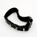 Furry leather collar