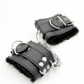 Furry Leather Handcuffs
